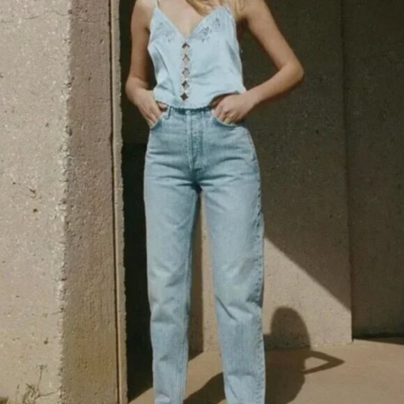 Doen Denim - Doen Lady Jean Biarritz Wash Wide Leg Size 27